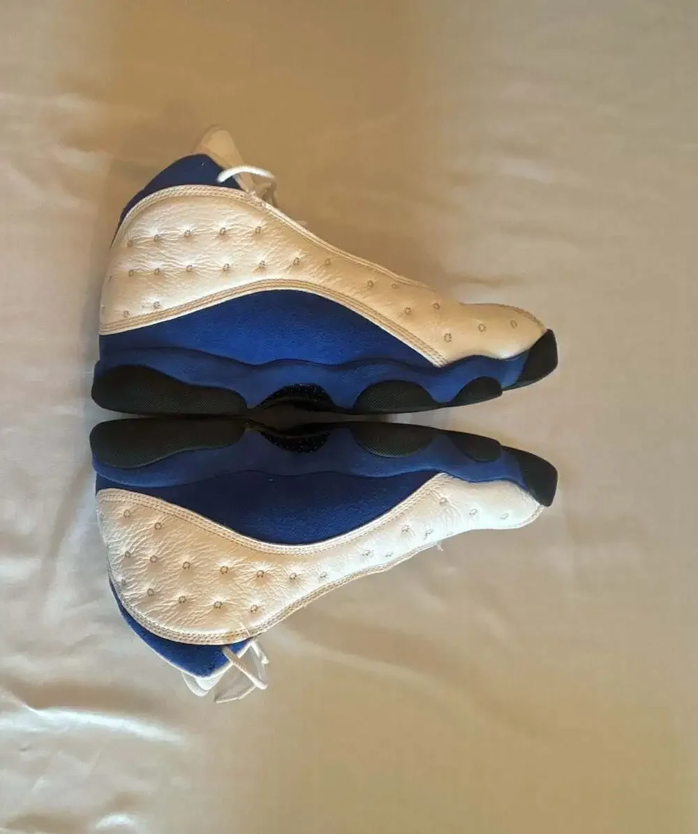 Air Jordan 13 Retro White Hyper Royal Black Size 9 (414571-117)